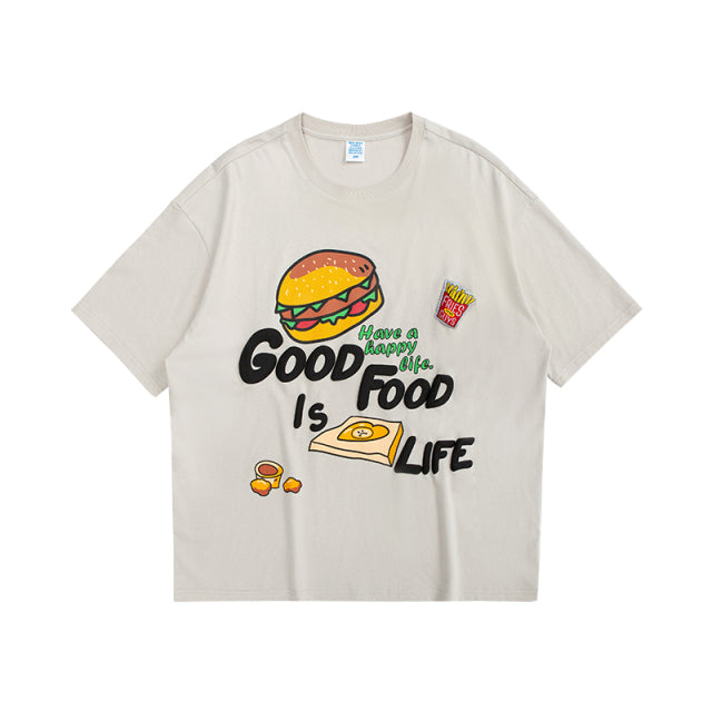 "GOOD FOOD IS LIFE" T-SHIRT
